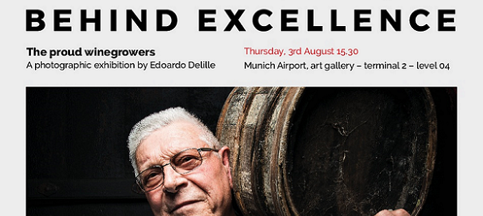 I volti e l’orgoglio dei vignaioli toscani in mostra all’aeroporto di Monaco ad agosto